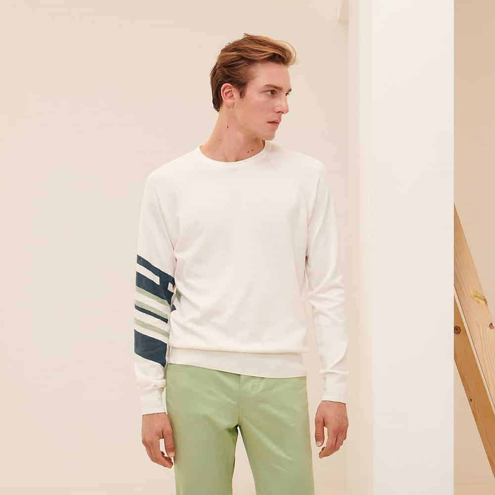 The "H en Course" Crewneck Sweater from Hermes.