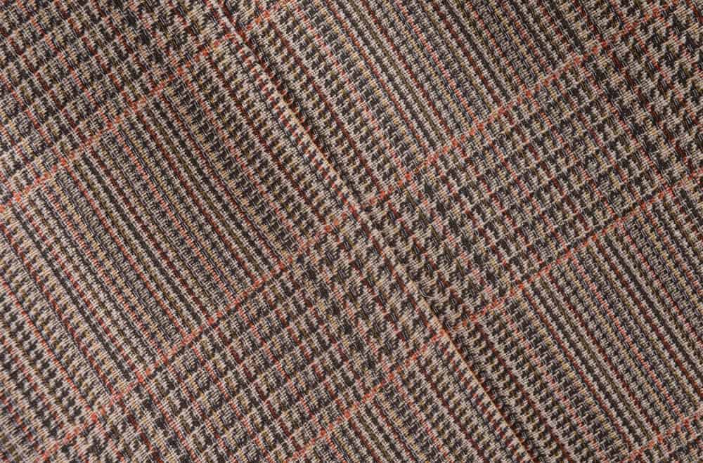 Madras pattern in a fabric.