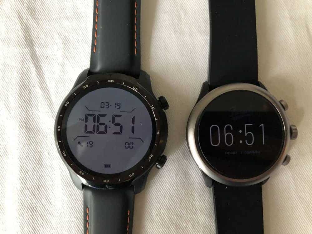 ticwatch pro 3 vs fossil sport power saving mode