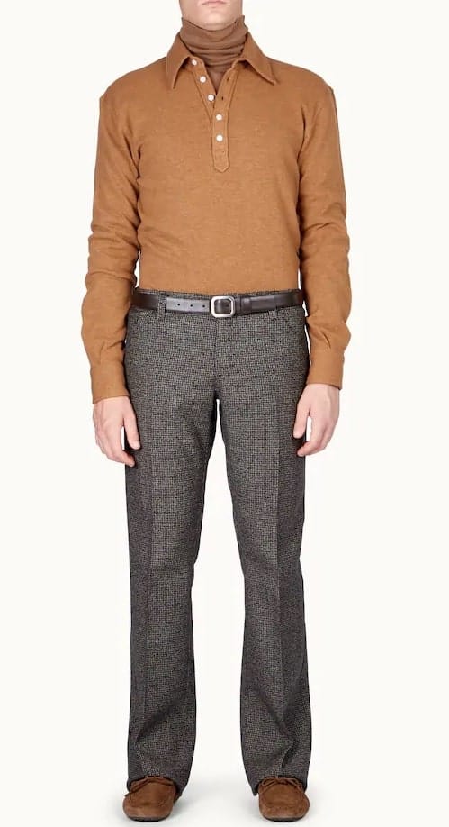 The shirt in mixed wool beige from Tod's.