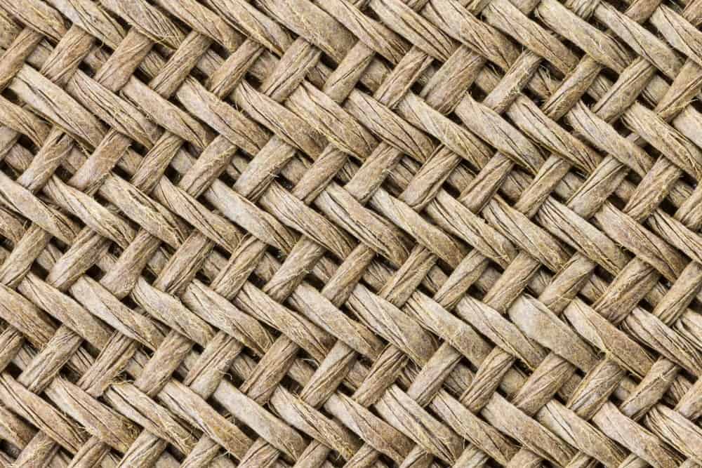 This is a close look at the diagonal patterns of a twill weave.