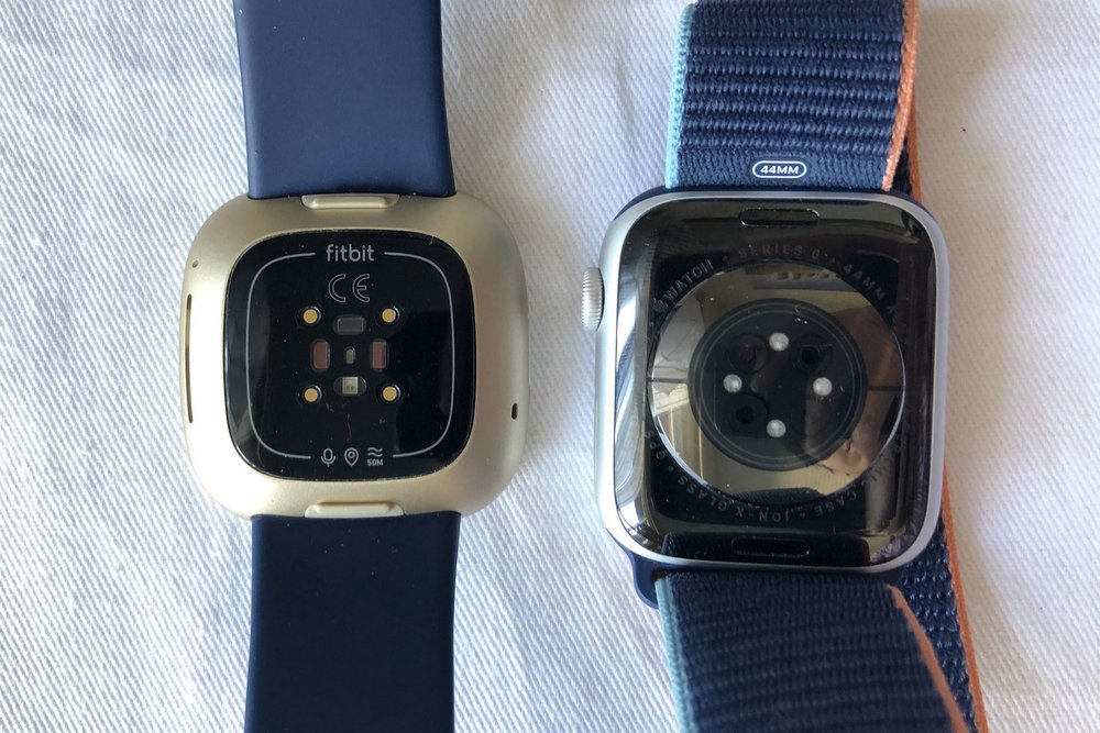 apple watch series 6 vs fitbit versa 3 rear