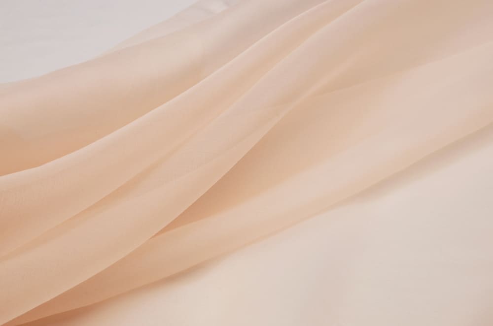 This is a close look at a piece of organza fabric.
