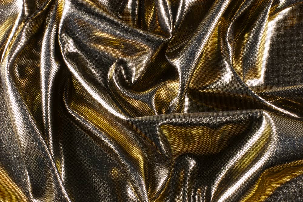 This is a close look at a golden Lame fabric.