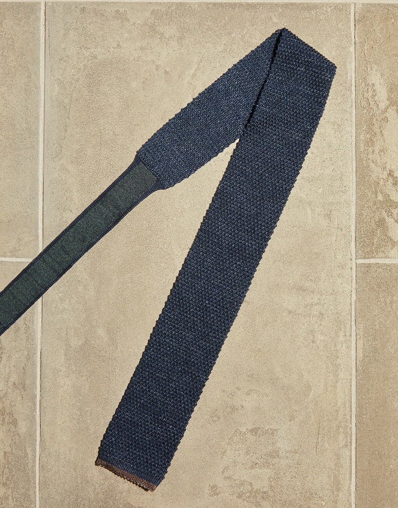 The Cotton and Linen Knit Tie from Brunello Cucinelli.