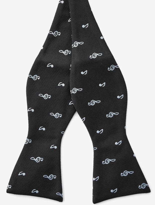 The Black Musical Self-Tie Bow tie from Trend Him.