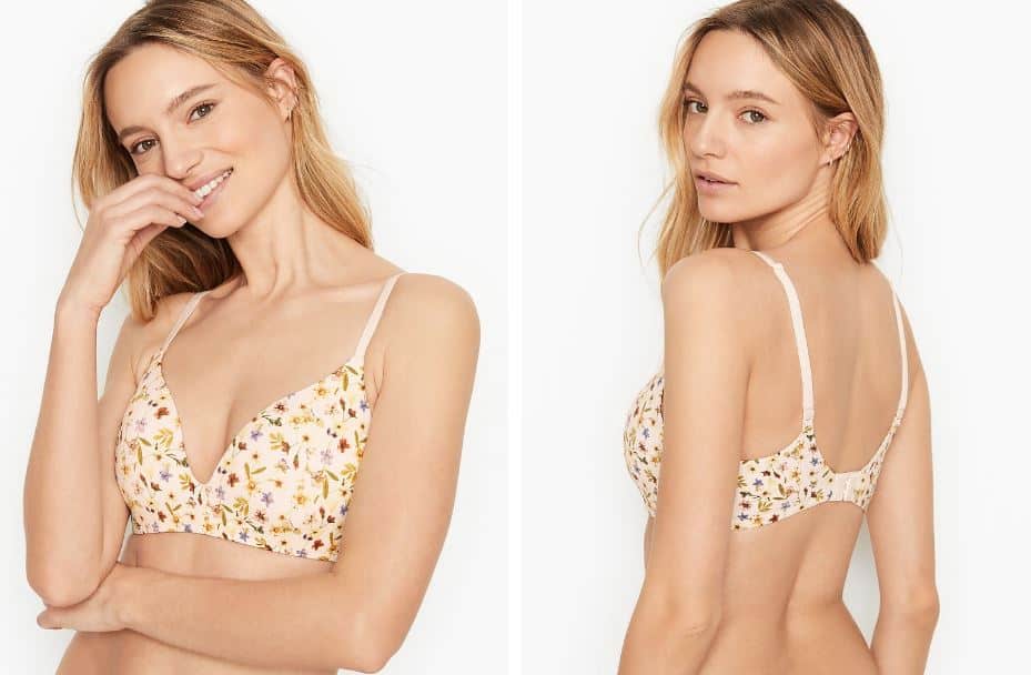 This is the wireless t-shirt bra with floral patterns from Victoria's Secret.