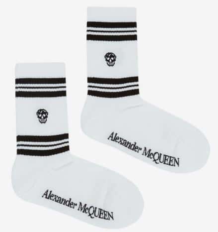 The Black and White Skull Sport Socks from Alexander McQueen.