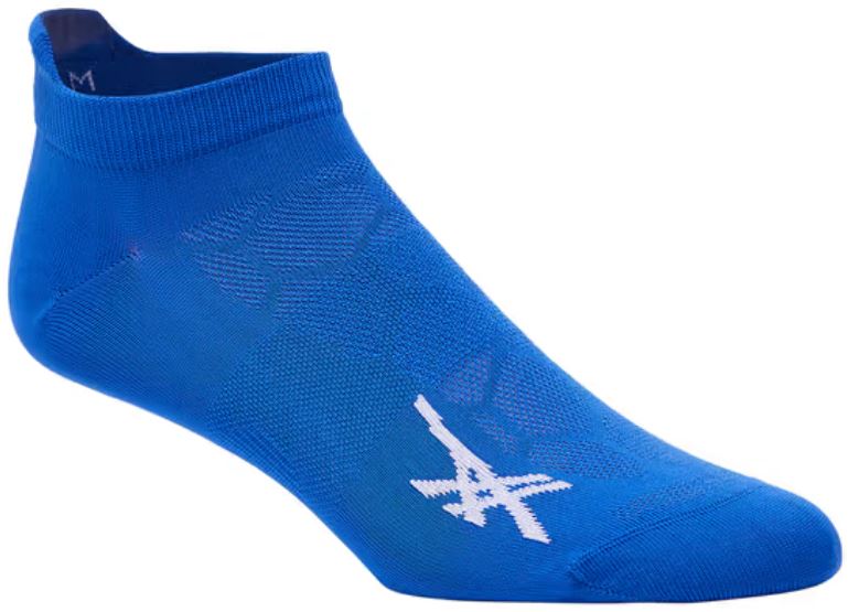 The blue light single tab socks from Asics.