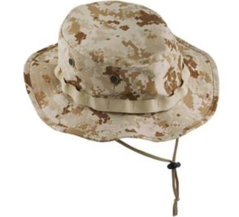 The USMC Desert Boonie Hat from My Navy Exchange.