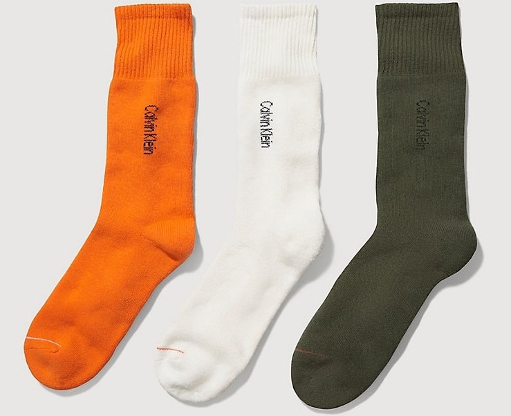 The Organic Cotton Blend 3-Pack Rib Crew Socks from Calvin Klein.