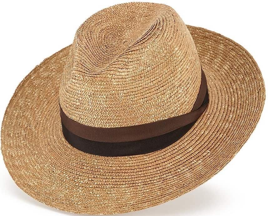 This is the Tuscany Straw Hat Fedora from Lock & Co. Hatters.