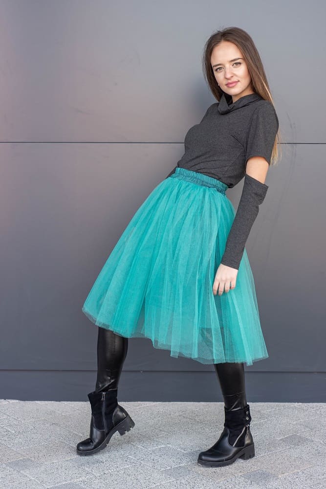 This is the Turquoise Tulle Plus-Size Summer Tutu Skirt from Etsy.